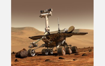 A full-scale mockup of the Mars Exploration Rover will be on display at the NSF robotics exhibition