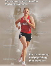 Poster showing a woman running