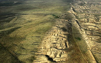aerial photo of San Andreas Fault