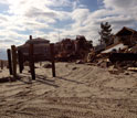 Houses next to the ocean destroyed by Sandy in Mantoloking, N.J.