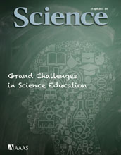 cover of Science magazine for April 19 2013