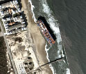 Satellite image of Virginia Beach, which is built largely on a barrier island.