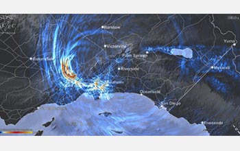 Visualization illustrating rupture and wave propagation of a magnitude 7.8 earthquake.