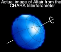 The actual image of Altair as captured by the CHARA array.