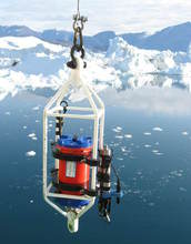 Deployment of a CTD recorder and an acoustic doppler current profiler (ADCP)