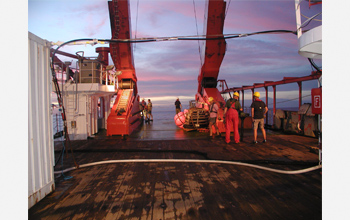 This image shows the fantail of the RV Sonne.