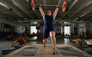 Photo of weightlifter Sarah Robles.