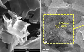 image shows the mesoporous structure of molecular-imprinted graphitic carbon nitride nanosheets