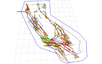 map showing the Uniform California Earthquake Rupture Forecast