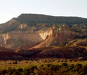 Photo showing the cliffs west of Ghost Ranch in New Mexico.