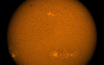 a large sunspot, predicted by NSO scientists