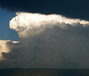 An approaching severe storm in Argentina's Pampas region.
