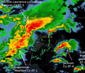 a UAH radar instrument showing multiple tornado supercell storms on April 27, 2011.