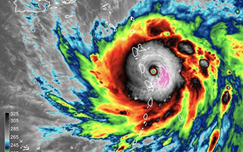 satellite image of Hurricane Maria