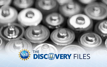 lithium batteries with the discovery files banner logo