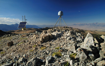 GPS station 311 in the Eastern Sierra Nevada, part of the NSF Plate Boundary Observatory.