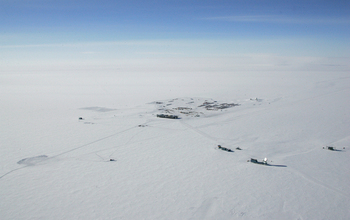 An aerial view of Amundsen-Scott South Pole Station