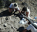 Photo of researchers digging for fossils in Grand Staircase-Escalante National Monument, Utah.