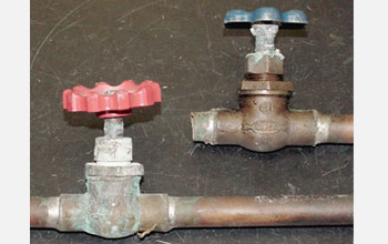 Photo of ball valves that are examples of devices covered by the Section 8 standard.