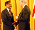William Julius Wilson receives the Medal of Science from President Clinton.