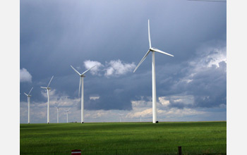 Photo of a wind farm near Lamar, Colo.
