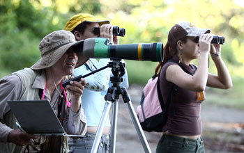 Citizen scientists birdwatching