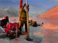 image of research team drilling ice cores