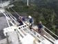 workers making repairs at Arecibo Observatory
