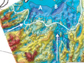 radar image of bedrock elevation