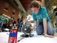 student redirects her team's robot
