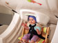 a year-old baby sits in a brain scanner