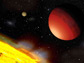 an artist’s conception of hot Earth-like planets