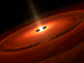 artist's impression of the dust disk