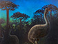 artist's interpretation of giant, nocturnal elephant birds