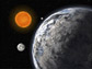 artist's impression of the trio of super-Earths