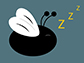 a fly sleeping illustration