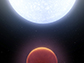 artist illustration of star KELT-9 and its ultra-hot planet KELT-9b