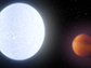 artist illustration of star KELT-9 and its ultra-hot planet KELT-9b