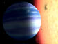 an artist's conception of a hot-Jupiter