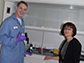 graduate student Alexander Konin and materials scientist Kalina Hristova