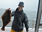 Malin Pinsky with a summer flounder