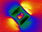 square microparticle in liquid crystal