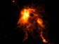 ALMA image of the glowing dust inside NGC 6334I