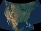 NASA satellite image of North America
