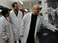 Yueh-Ming Loo (left), Andrew Oberst (center) and Brian Daniels in their immunology laboratory