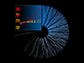 particles produced in proton collisions (the blue lines)