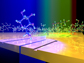 glucose molecules “dancing” on the sensor surface