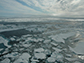 Arctic sea ice, as seen from an ice breaker ship