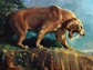 painting of smilodon