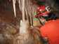 checking stalagmite growth